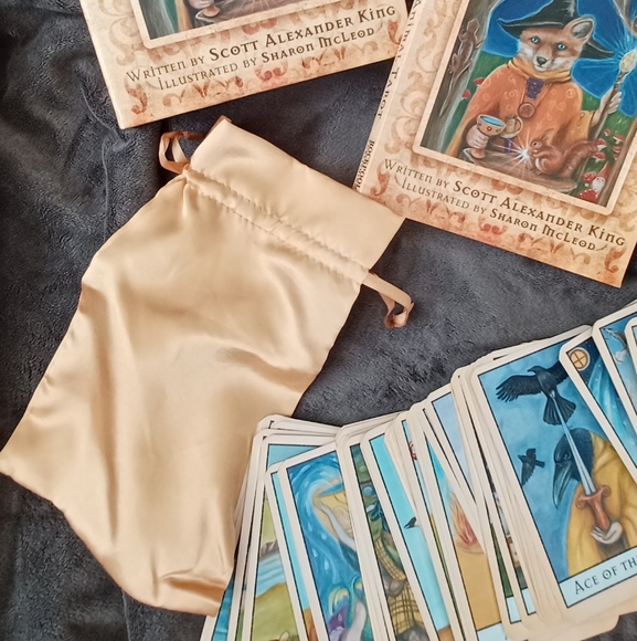 Bohemian Animal Tarot deck,guidebook, and satin satchel - Picture 3 of 10